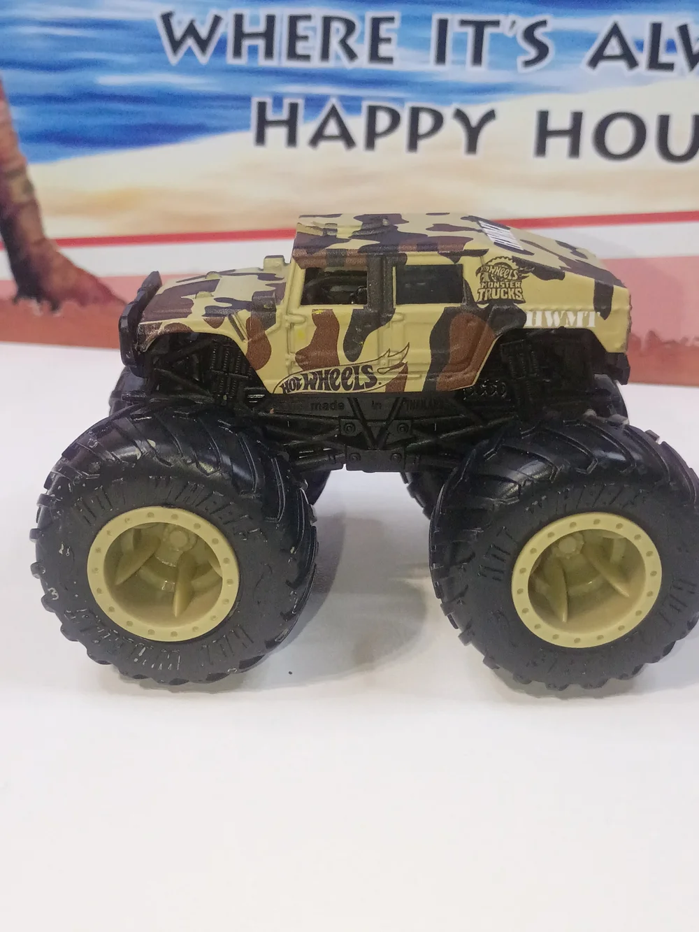 Hot Wheels Monster Jam Hummer HWMT Camo Truck 1/64 Scale Diecast